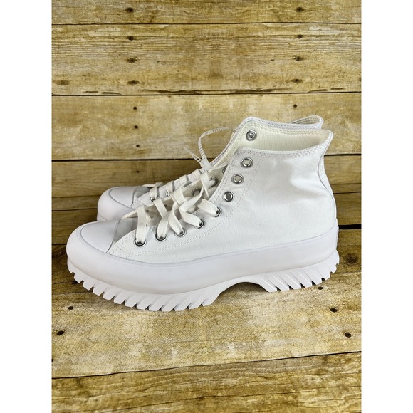Converse Chuck Taylor Lugged 2.0‎ White Platform Shoes Sz 8 Men / 10 Women